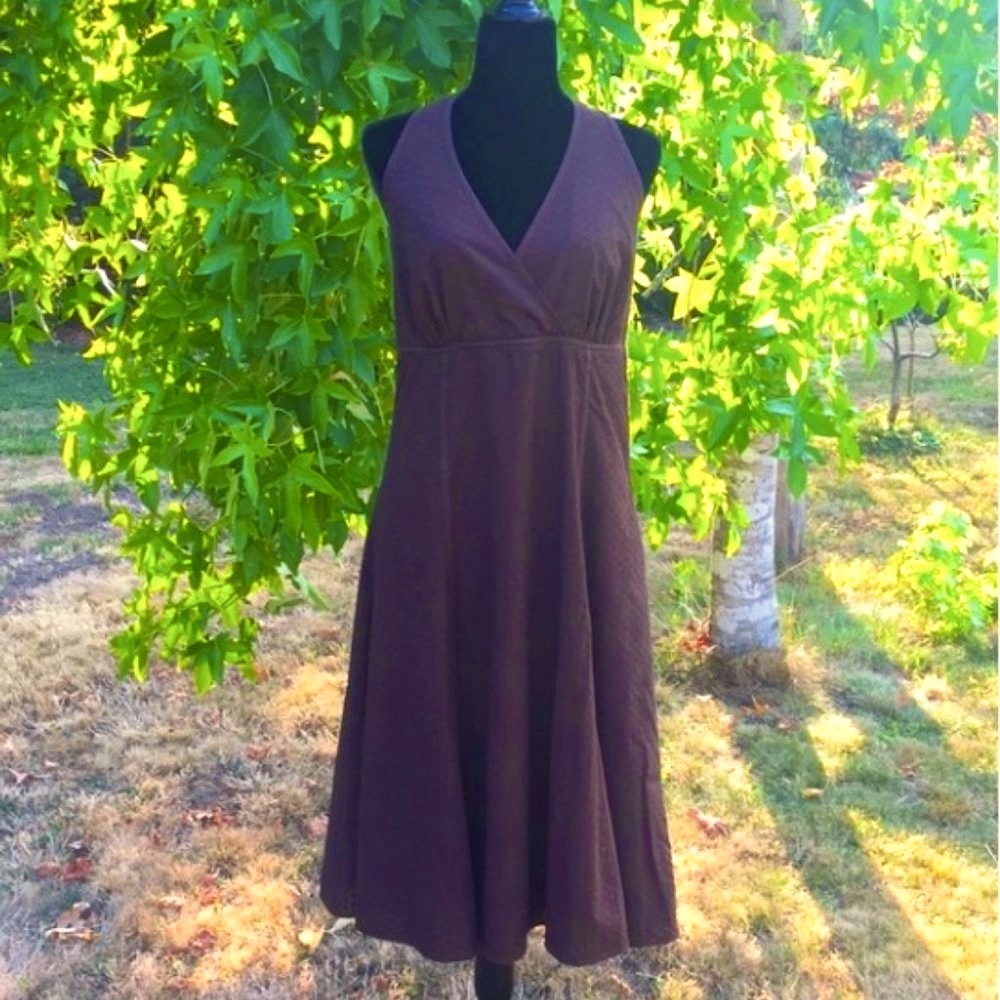 Liz Claiborne Brown Eyelet Halter Sundress.- Size 12